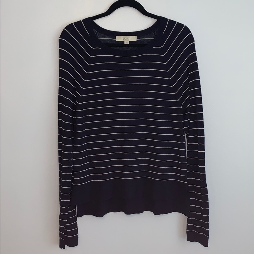 Loft Striped Long Sleeve Sweater